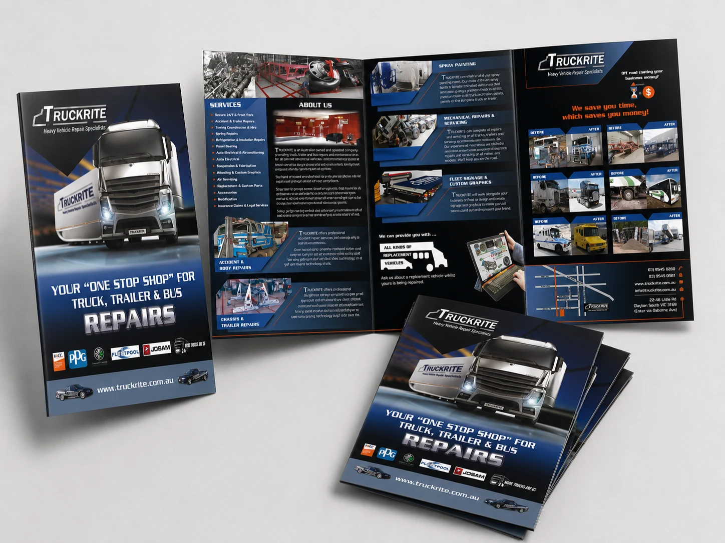 Truckrite corporate brochure design